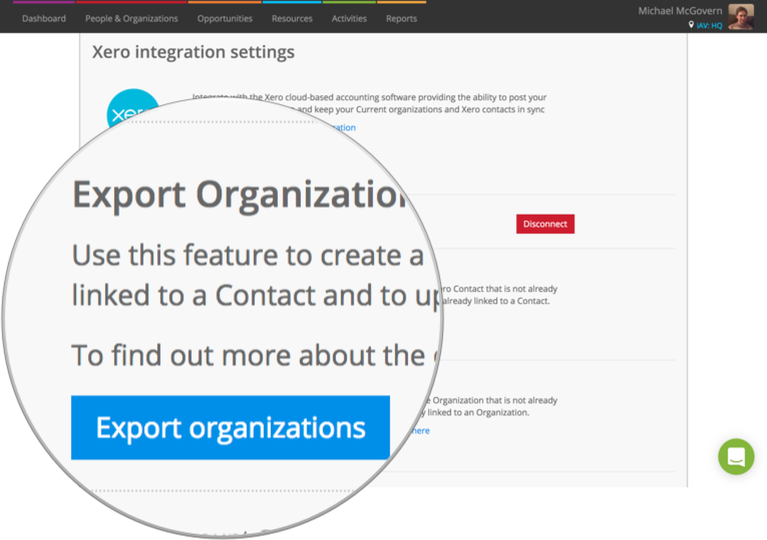 Export Organizations to Xero or QuickBooks Online with Current RMS